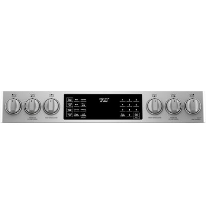 Cafe C2S950P2MS1 CAF(EBACK)™ 30" Smart Slide-In, Front-Control, Dual-Fuel, Double-Oven Range with Convection