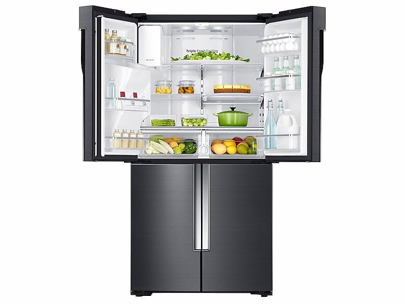 23 cu. ft. Counter Depth 4-Door Flex™ Refrigerator with FlexZone™ in Black Stainless Steel