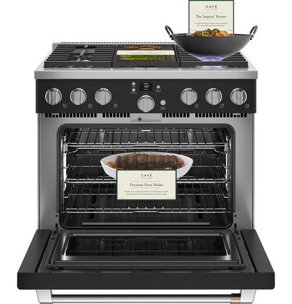Cafe CGY366P3TD1 CAF(EBACK)™ 36" Smart All-Gas Commercial-Style Range with 6 Burners (Natural Gas)