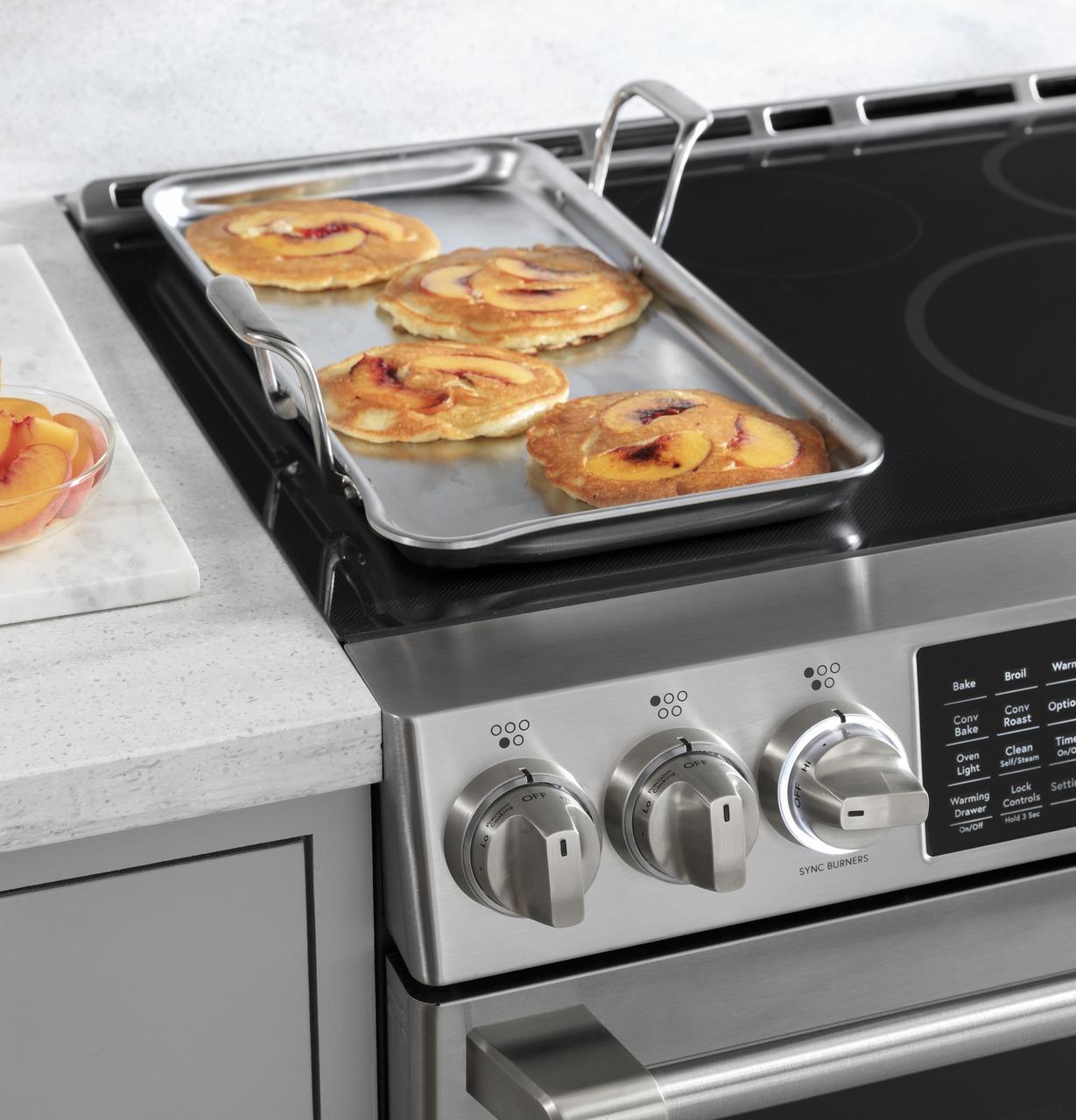 Cafe CHS90XP2MS1 CAF(EBACK)™ 30" Smart Slide-In, Front-Control, Induction and Convection Range with In-Oven Camera