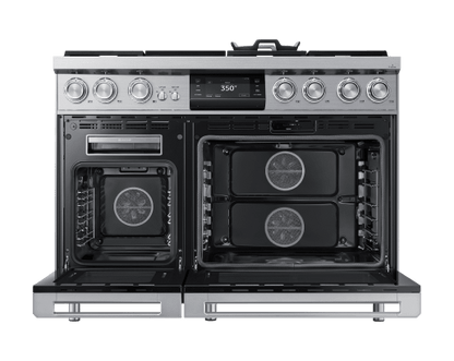 Dacor DOP48M96DPS 48" Pro Dual-Fuel Steam Range, Silver Stainless Steel, LiquidPropane