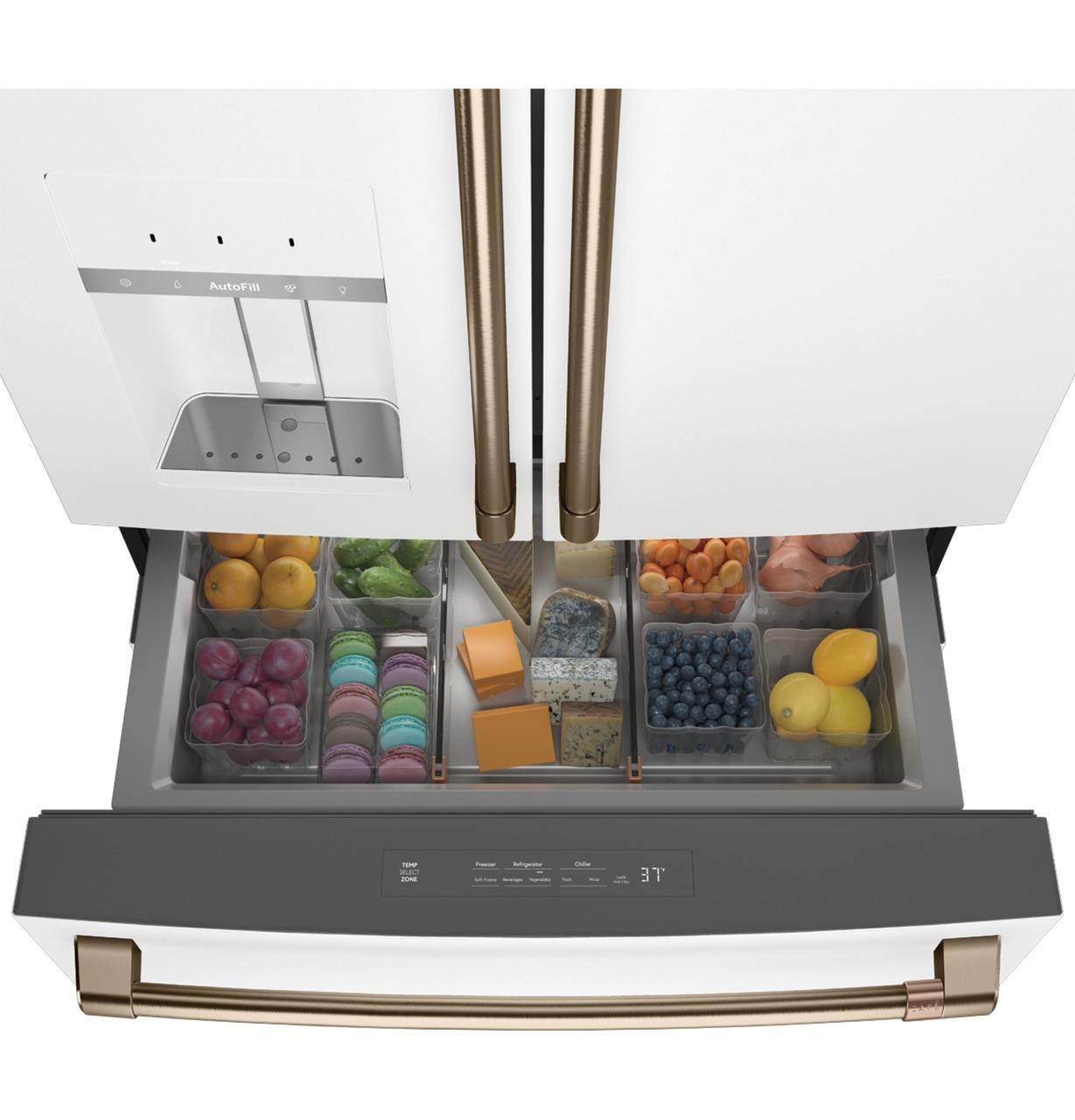 Cafe CVE28DP4NW2 CAF(EBACK)™ ENERGY STAR® 27.8 Cu. Ft. Smart 4-Door French-Door Refrigerator