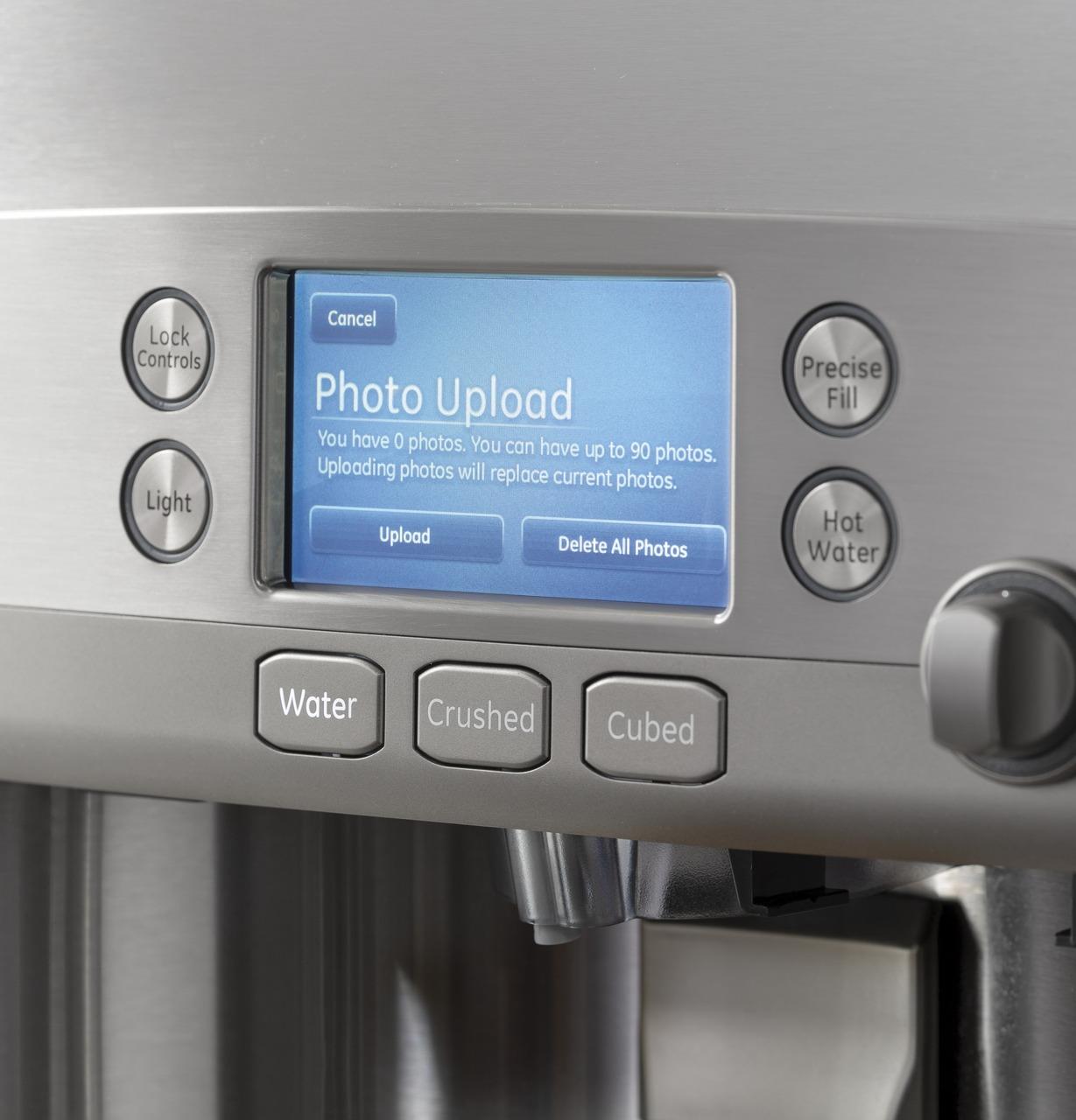 Cafe CYE22UP2MS1 CAF(EBACK)™ ENERGY STAR® 22.1 Cu. Ft. Smart Counter-Depth French-Door Refrigerator with Keurig® K-Cup® Brewing System