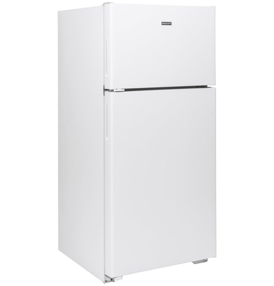 HPE16BTNLWW Hotpoint® ENERGY STAR® 15.6 Cu. Ft. Recessed Handle Top-Freezer Refrigerator