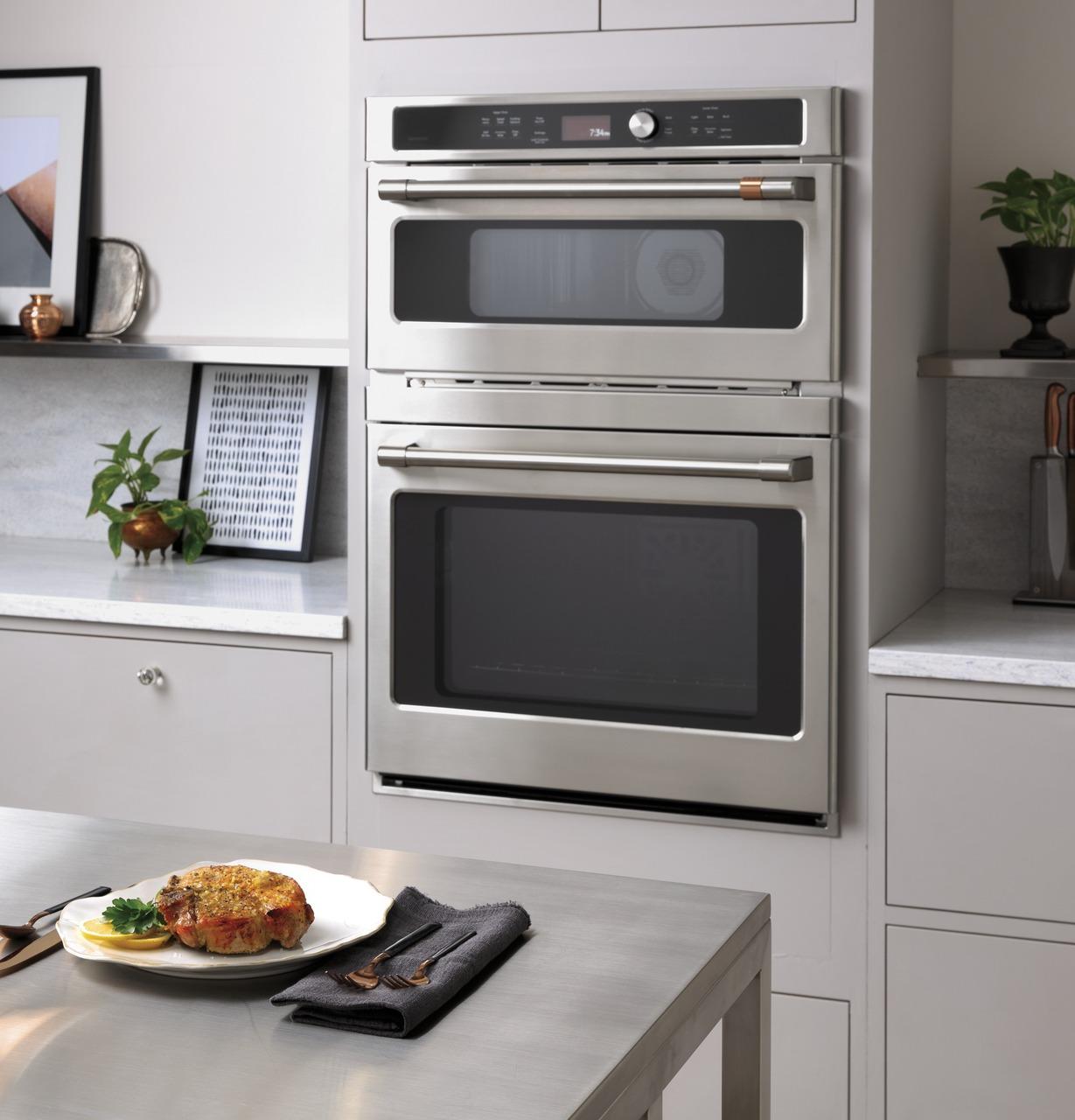 Cafe CTC912P2NS1 CAF(EBACK)™ 30 in. Combination Double Wall Oven with Convection and Advantium® Technology