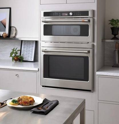 Cafe CTC912P2NS1 CAF(EBACK)™ 30 in. Combination Double Wall Oven with Convection and Advantium® Technology