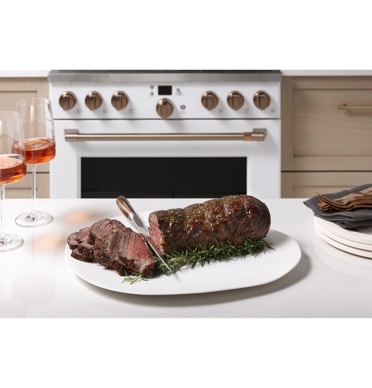 Cafe Caf(eback)™ 36" Smart Dual-Fuel Commercial-Style Range with 6 Burners (Natural Gas)