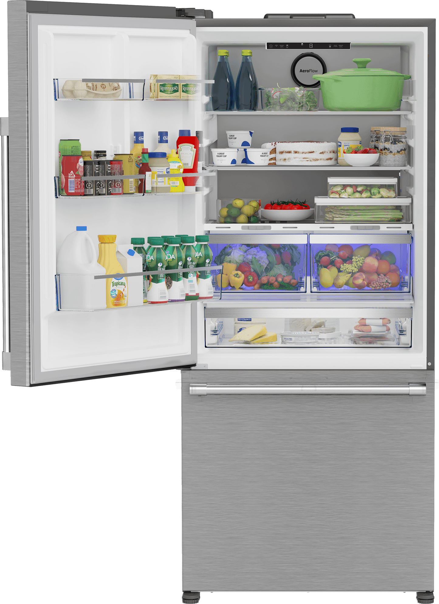 Beko BFBD30216SSL 30" Bottom Freezer Refrigerator with HarvestFresh