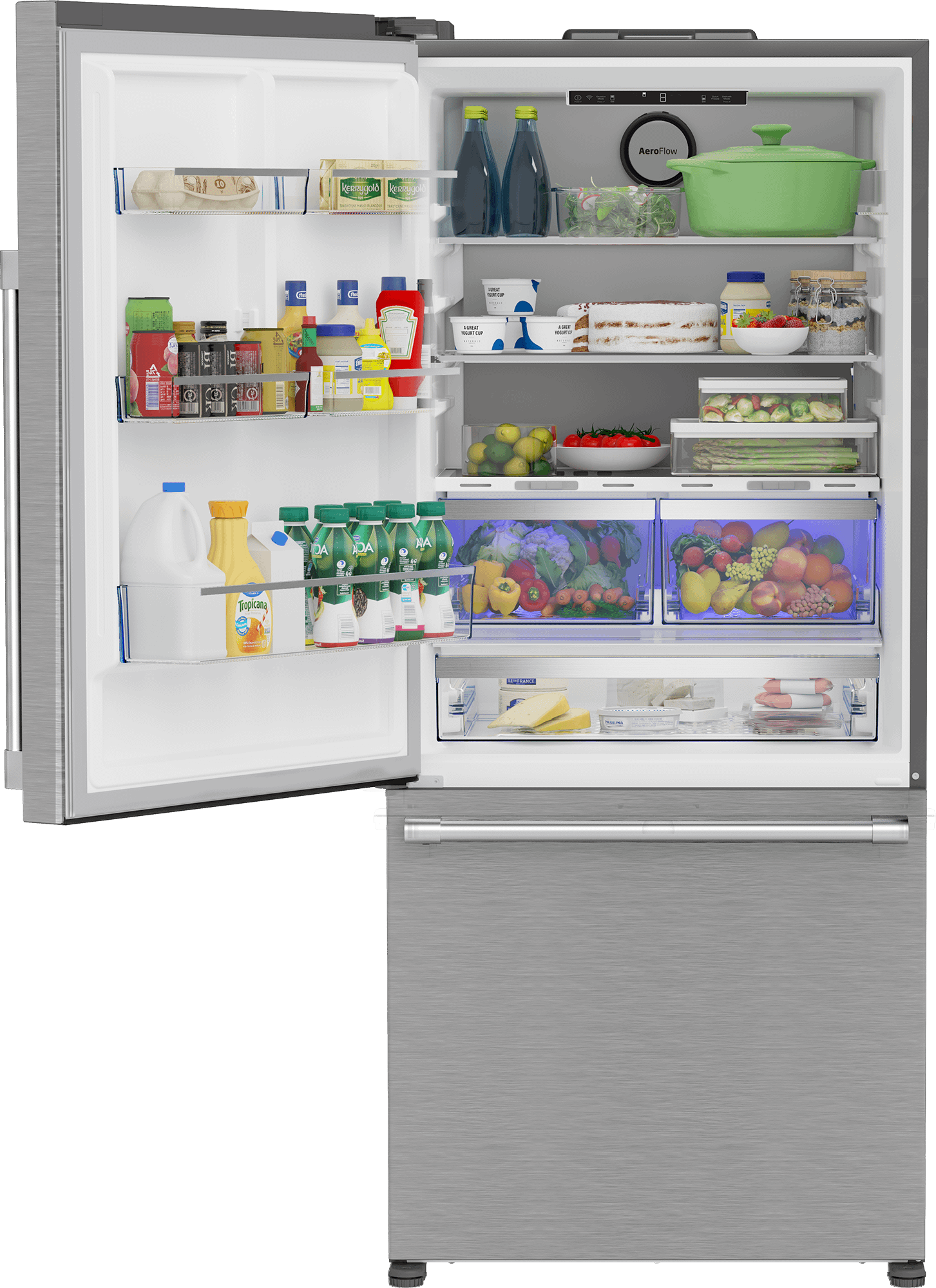 Beko 30" Bottom Freezer Refrigerator with HarvestFresh