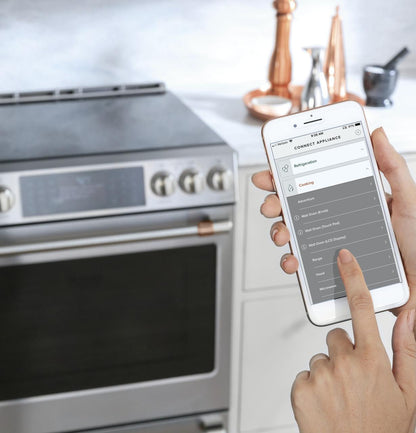 Cafe CHS90XP2MS1 CAF(EBACK)™ 30" Smart Slide-In, Front-Control, Induction and Convection Range with In-Oven Camera