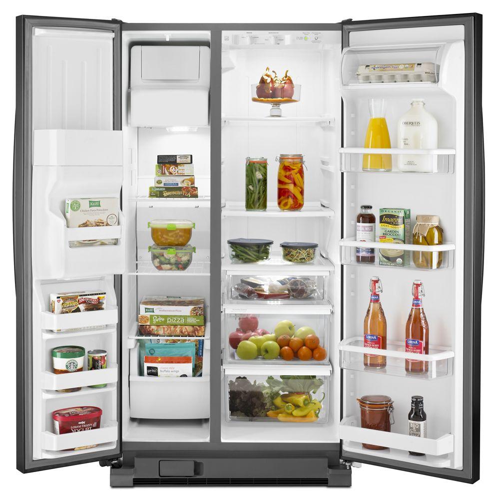 Whirlpool 36-inch Wide Large Side-by-Side Refrigerator with Greater Capacity and Temperature Control - 25 cu. ft.