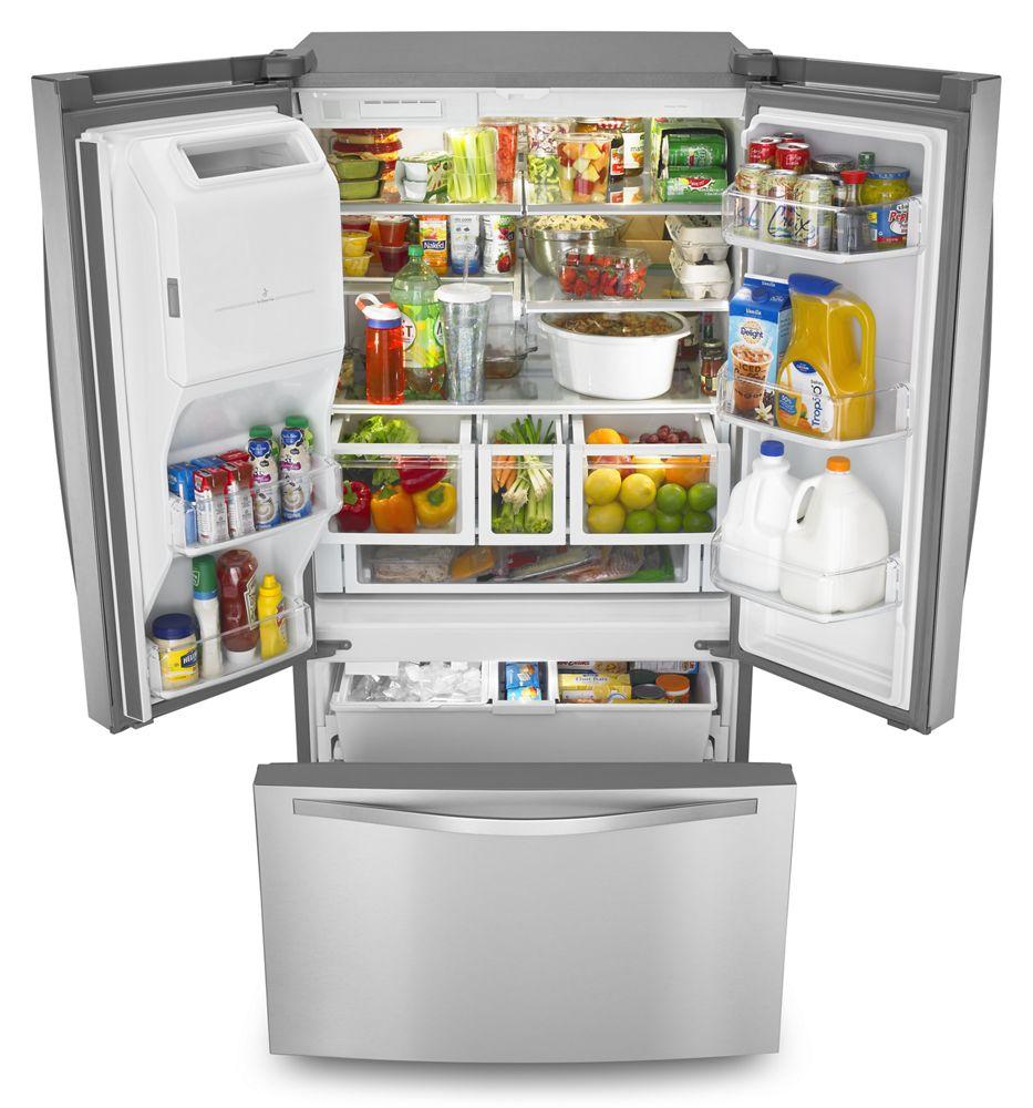 Whirlpool WRF767SDEM 36-inch Wide French Door Bottom Freezer Refrigerator with Dual Icemakers - 27 cu. ft.