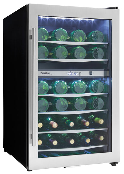 DWC040A3BSSDD Danby 38 Bottle Free-Standing Wine Cooler in Stainless Steel