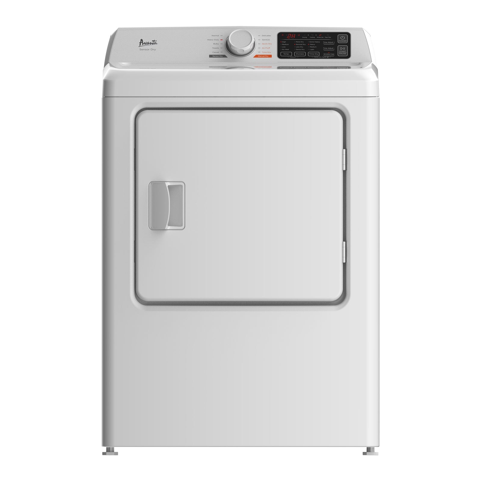Avanti Front Load Electric Clothes Dryer, 6.7 cu. ft. Capacity - White / 6.7 cu. ft.
