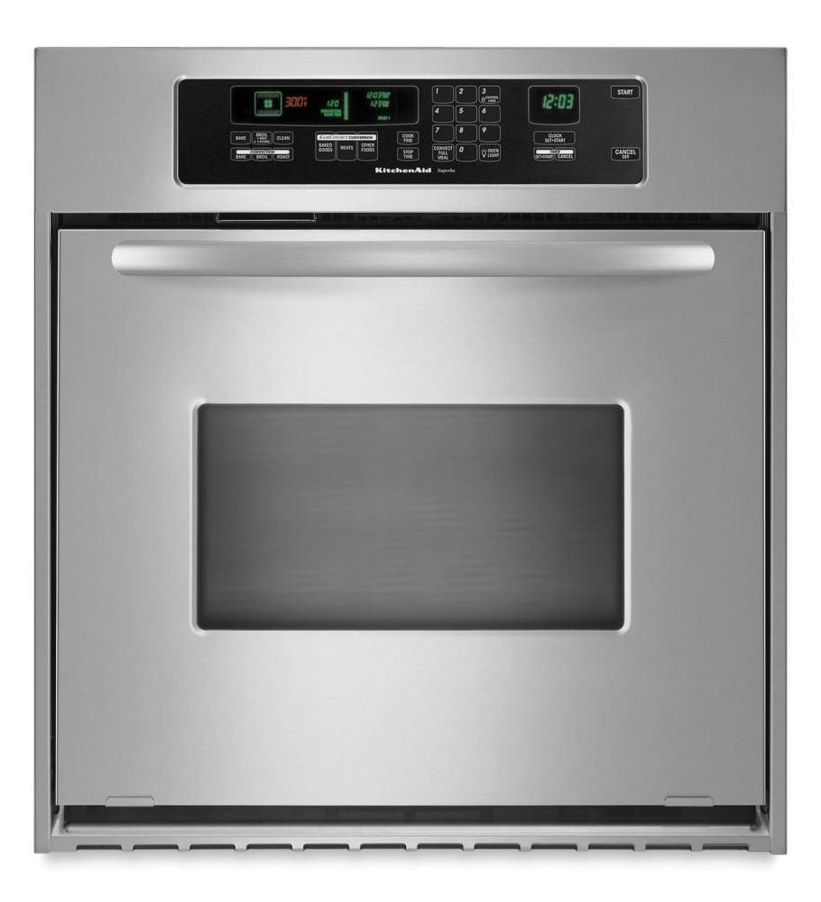 KEBC147VBL KitchenAid® 24-Inch Convection Single Wall Oven, Architect® Series II Handle - Black