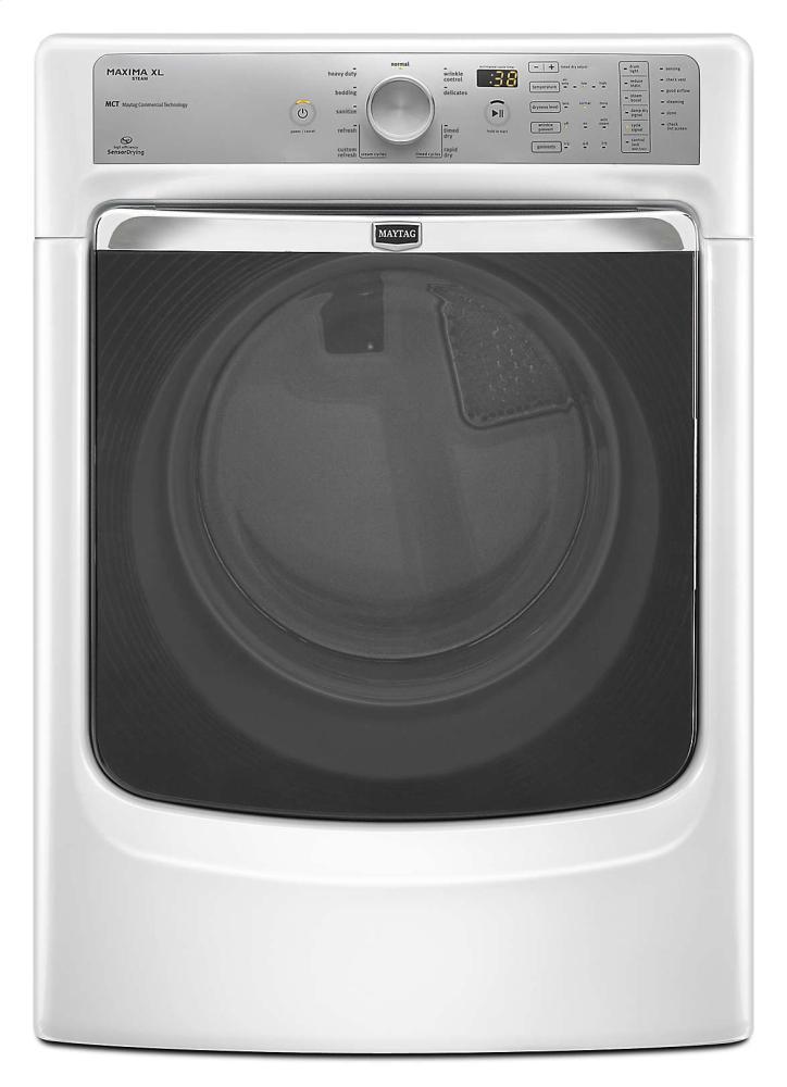 Maytag MGD8000AW Maxima XL® HE Steam Dryer with a quiet SoundGuard® drum