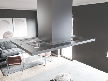 ZMDM90BS Modena, Island, 90cm, SS+Glass, LED, ACT