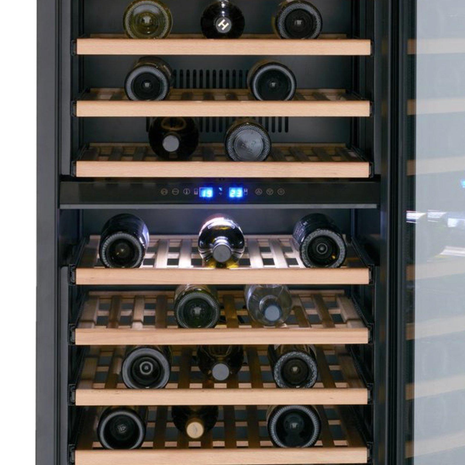 Avanti 154 Bottle DESIGNER Series Dual-Zone Wine Cooler - Stainless Steel with Black Cabinet / 154 Bottles