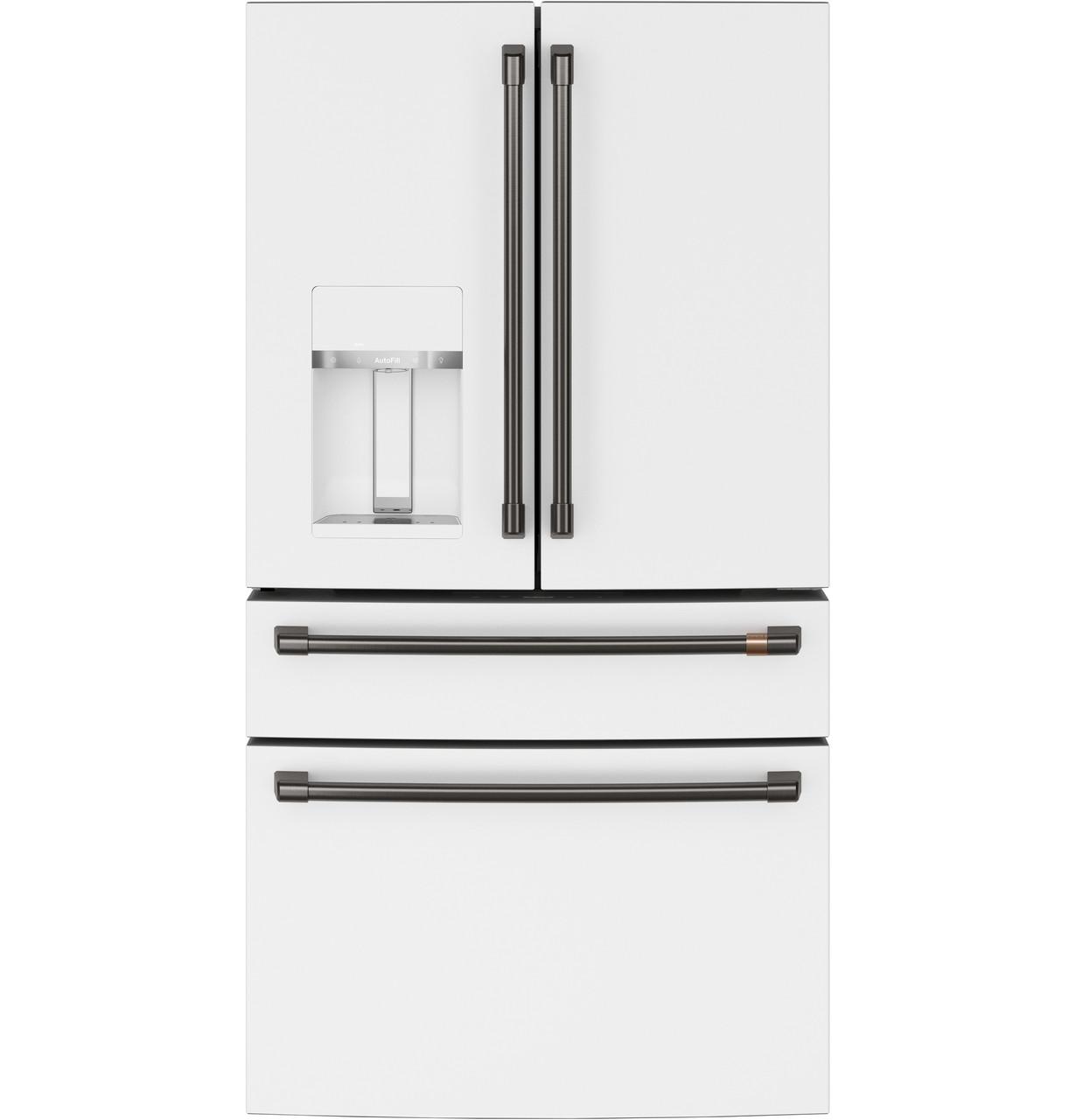 Cafe CXE22DP4PW2 CAF(EBACK)™ ENERGY STAR 22.3 Cu. Ft. Smart Counter-Depth 4-Door French-Door Refrigerator