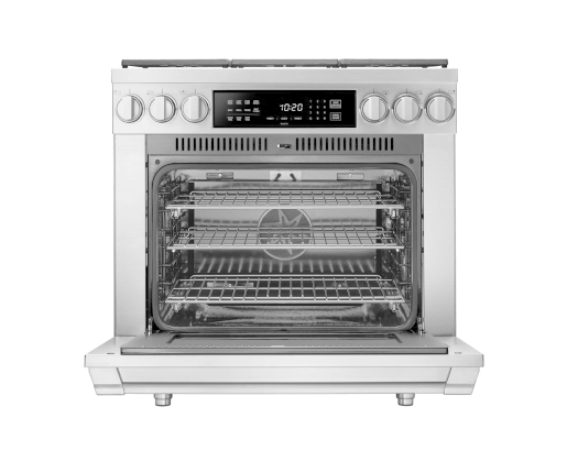 Dacor HDPR36SNG Dual Fuel Pro Range, Silver Stainless Steel, Natural Gas