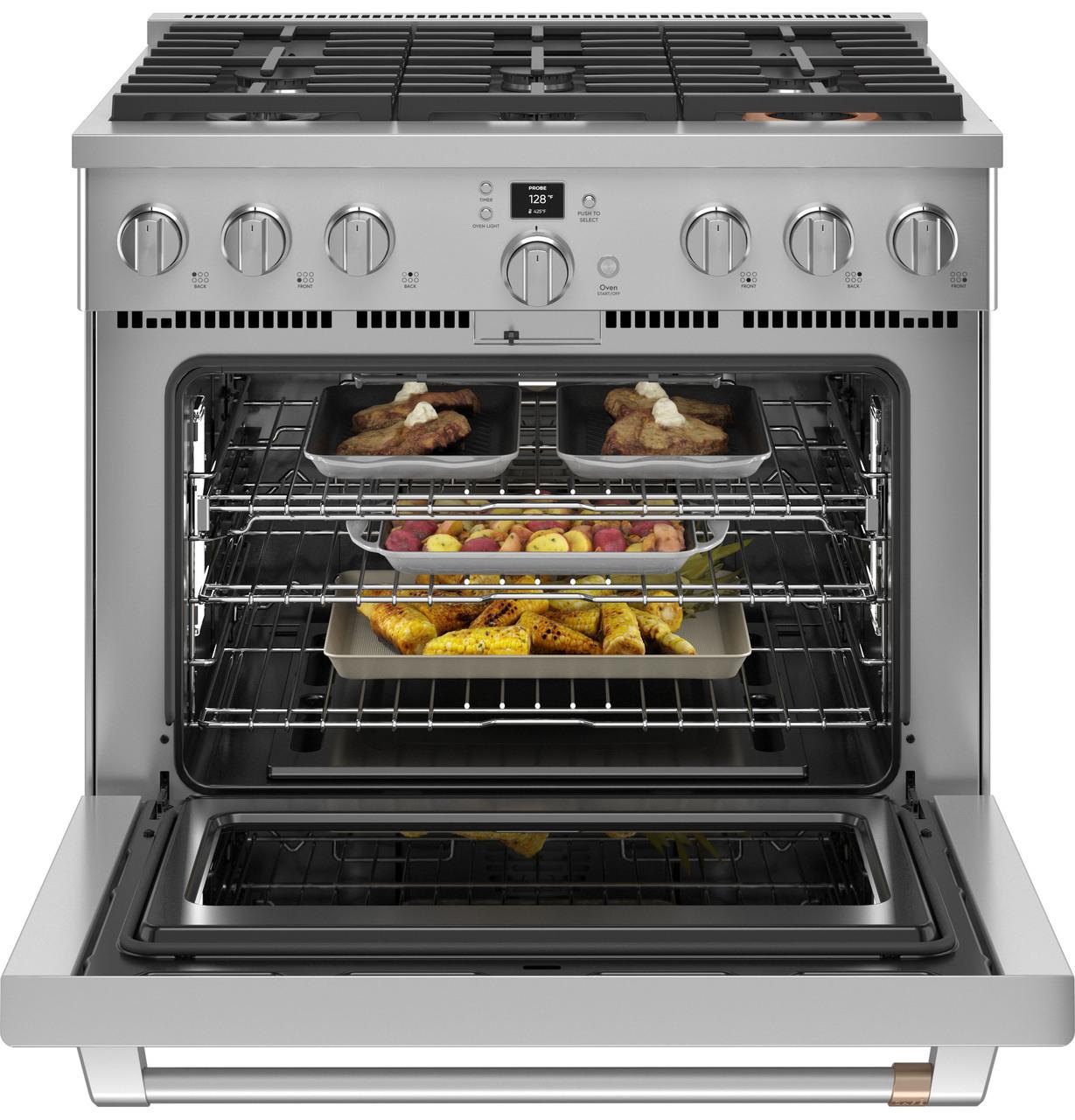 Cafe CGY366P2TS1 CAF(EBACK)™ 36" Smart All-Gas Commercial-Style Range with 6 Burners (Natural Gas)