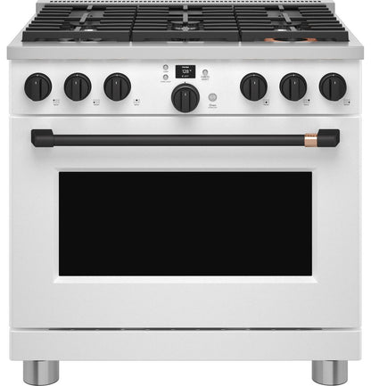 Cafe CGY366P4TW2 CAF(EBACK)™ 36" Smart All-Gas Commercial-Style Range with 6 Burners (Natural Gas)