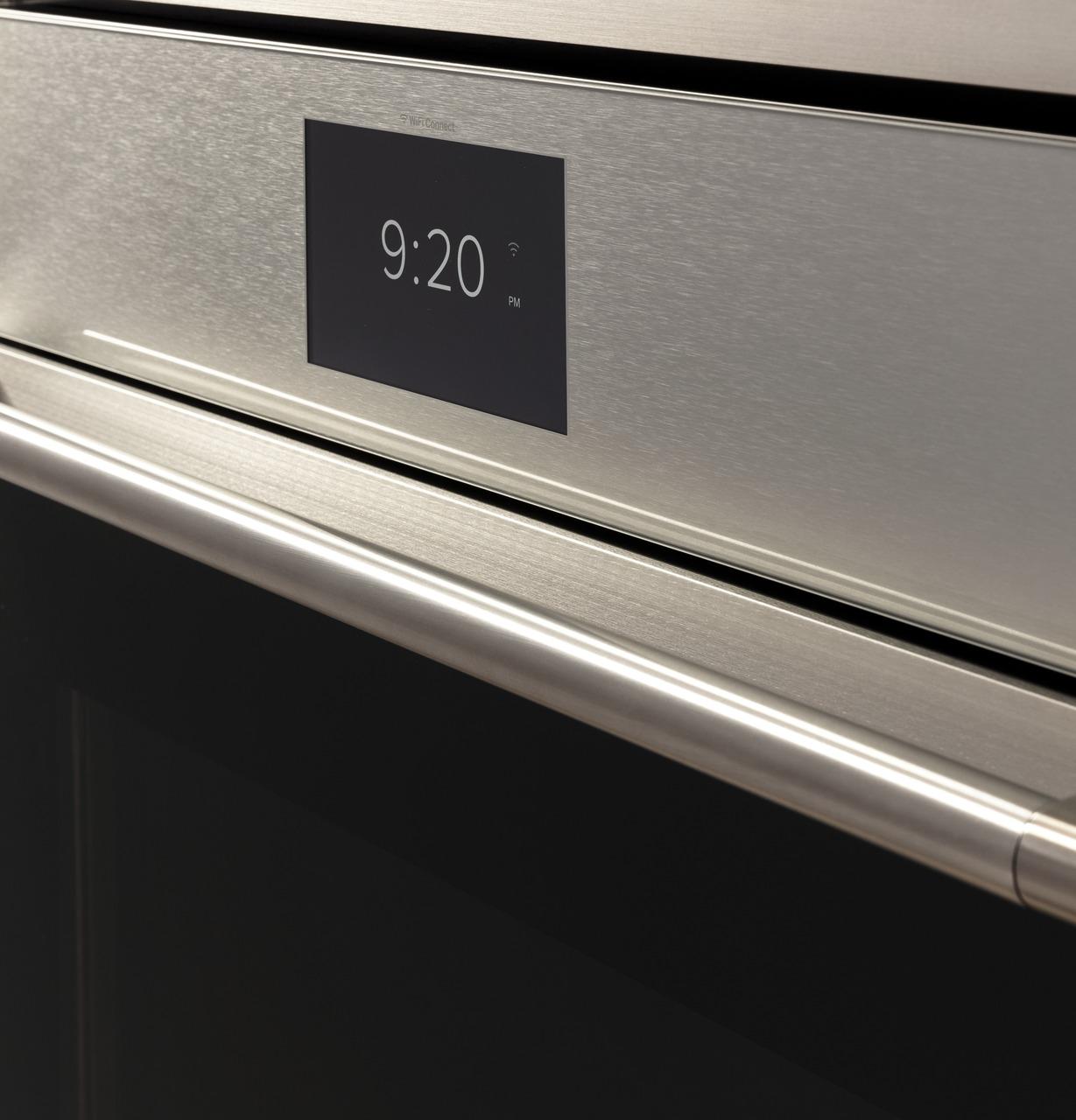 Cafe Caf(eback)™ 30" Smart Single Wall Oven with Convection in Platinum Glass