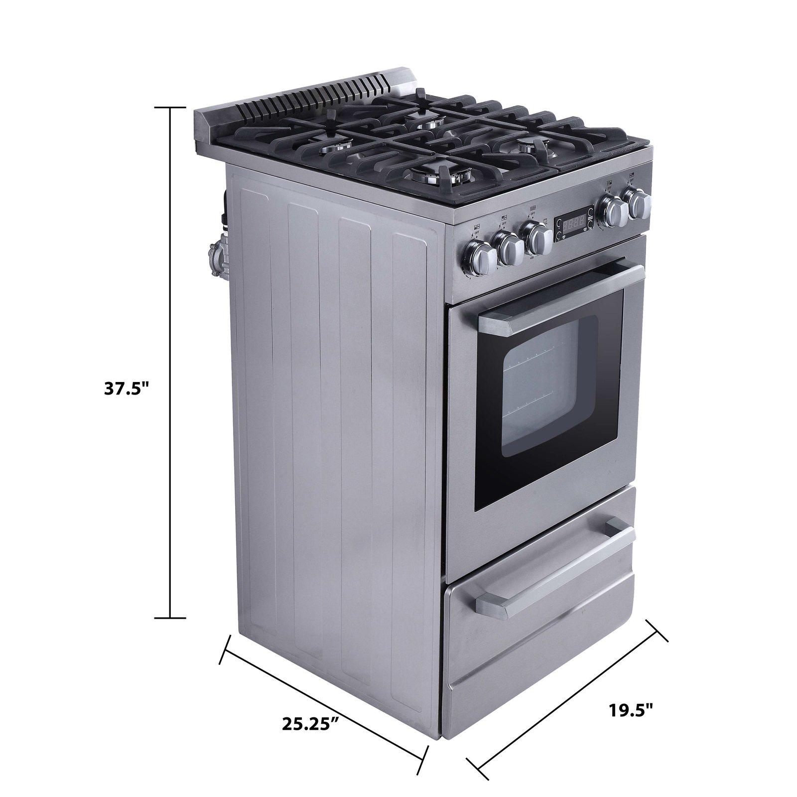 DGR20P3S Avanti ELITE Series 20" Gas Range Oven - Stainless Steel / 2.1 cu. ft.