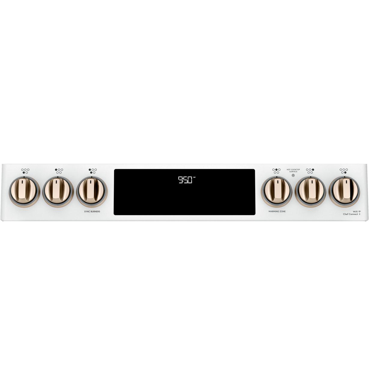 Cafe CHS950P4MW2 CAF(EBACK)™ 30" Smart Slide-In, Front-Control, Induction and Convection Double-Oven Range
