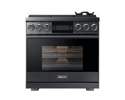 Dacor DOP36M96GLM 36" Pro Gas Range, Graphite Stainless Steel, Natural Gas