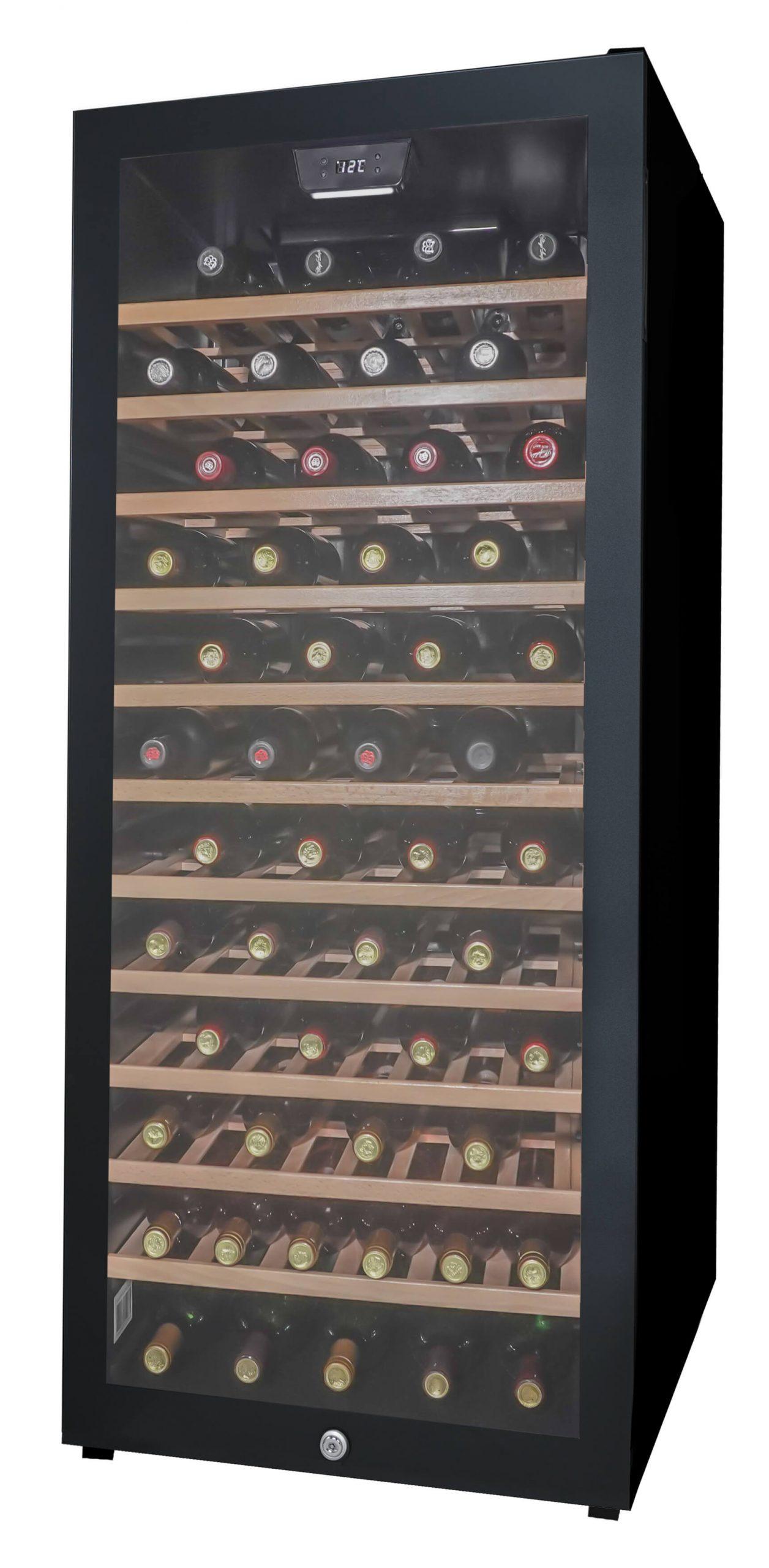 Danby 94 Bottle Free-Standing Wine Cooler in Black
