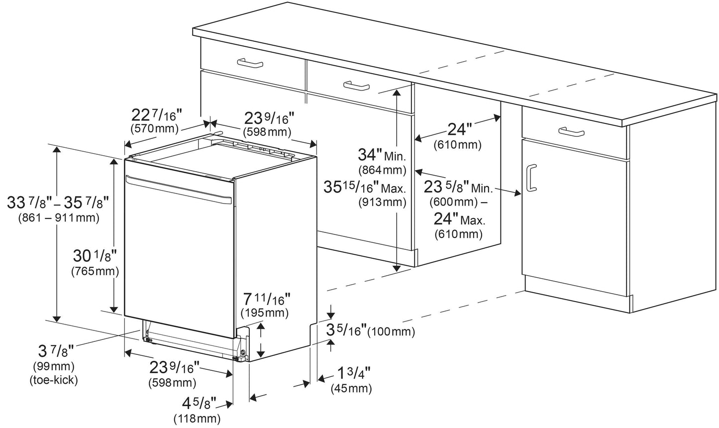 Beko DDT38532XIH Tall Tub Dishwasher with (16 place settings, 45.0