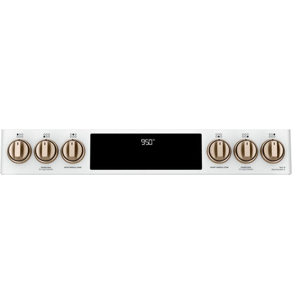 Cafe C2S950P4MW2 CAF(EBACK)™ 30" Smart Slide-In, Front-Control, Dual-Fuel, Double-Oven Range with Convection