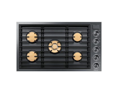 Dacor DTG36M955FM 36" Gas Cooktop, Graphite Stainless Steel, Natural Gas