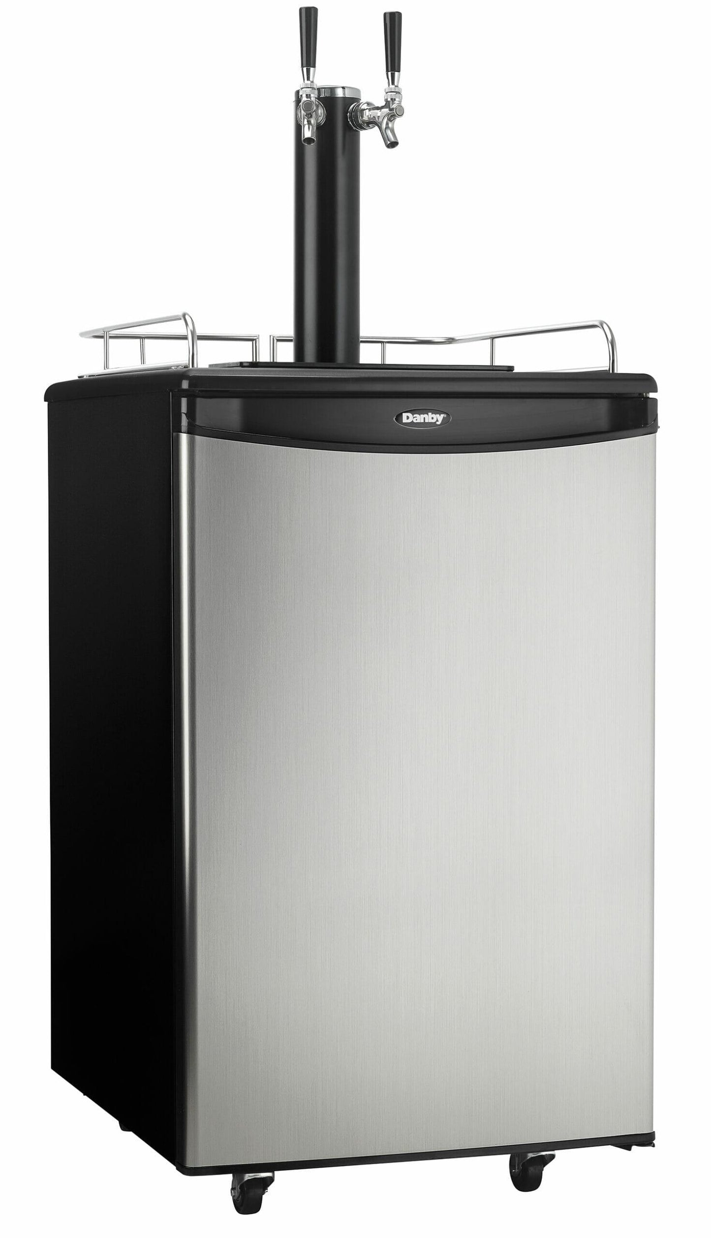 DKC054A1BSL2DB Danby 5.4 cu. ft. Dual-Tap Keg Cooler in Stainless Steel Look