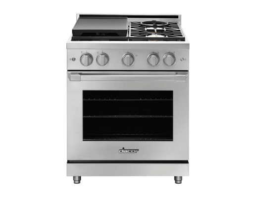 Dacor HGPR30SNG Gas Pro Range, Silver Stainless Steel, Natural Gas