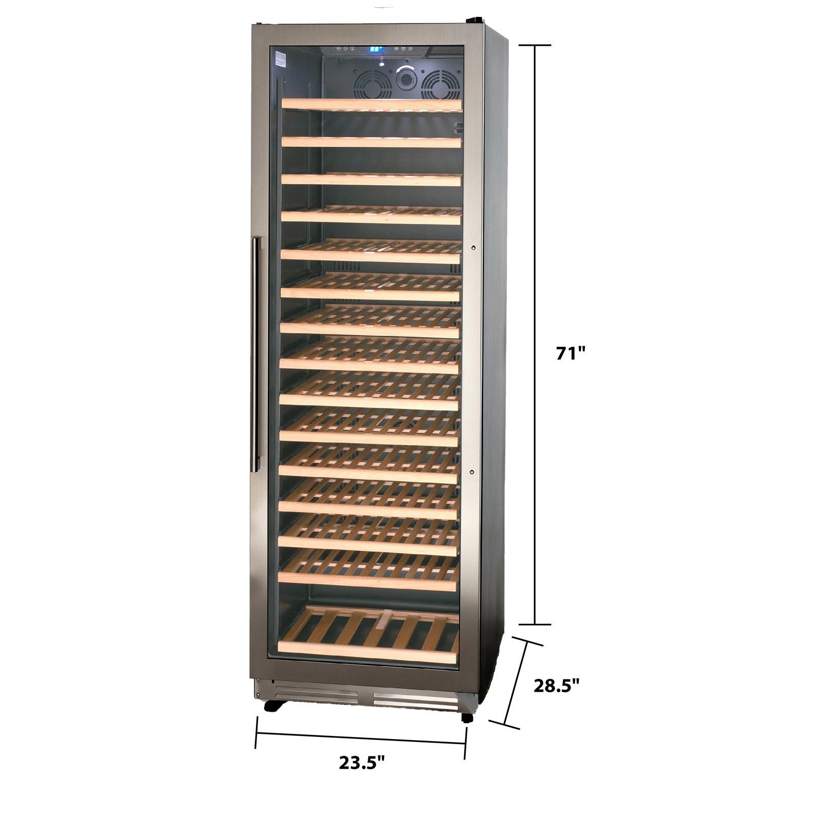 Avanti WCF165S3SS 165 Bottle DESIGNER Series Wine Cooler - Stainless Steel / 165 Bottles