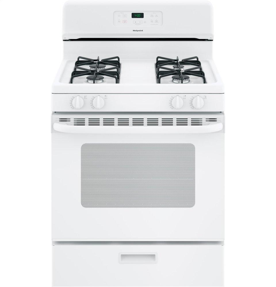 RGBS400DMWW Hotpoint® 30" Free-Standing Standard Clean Gas Range