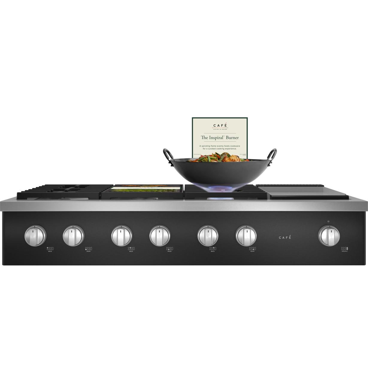 Cafe CGU486P3TD1 CAF(EBACK)™ 48" Commercial-Style Gas Rangetop with 6 Burners and Integrated Griddle (Natural Gas)