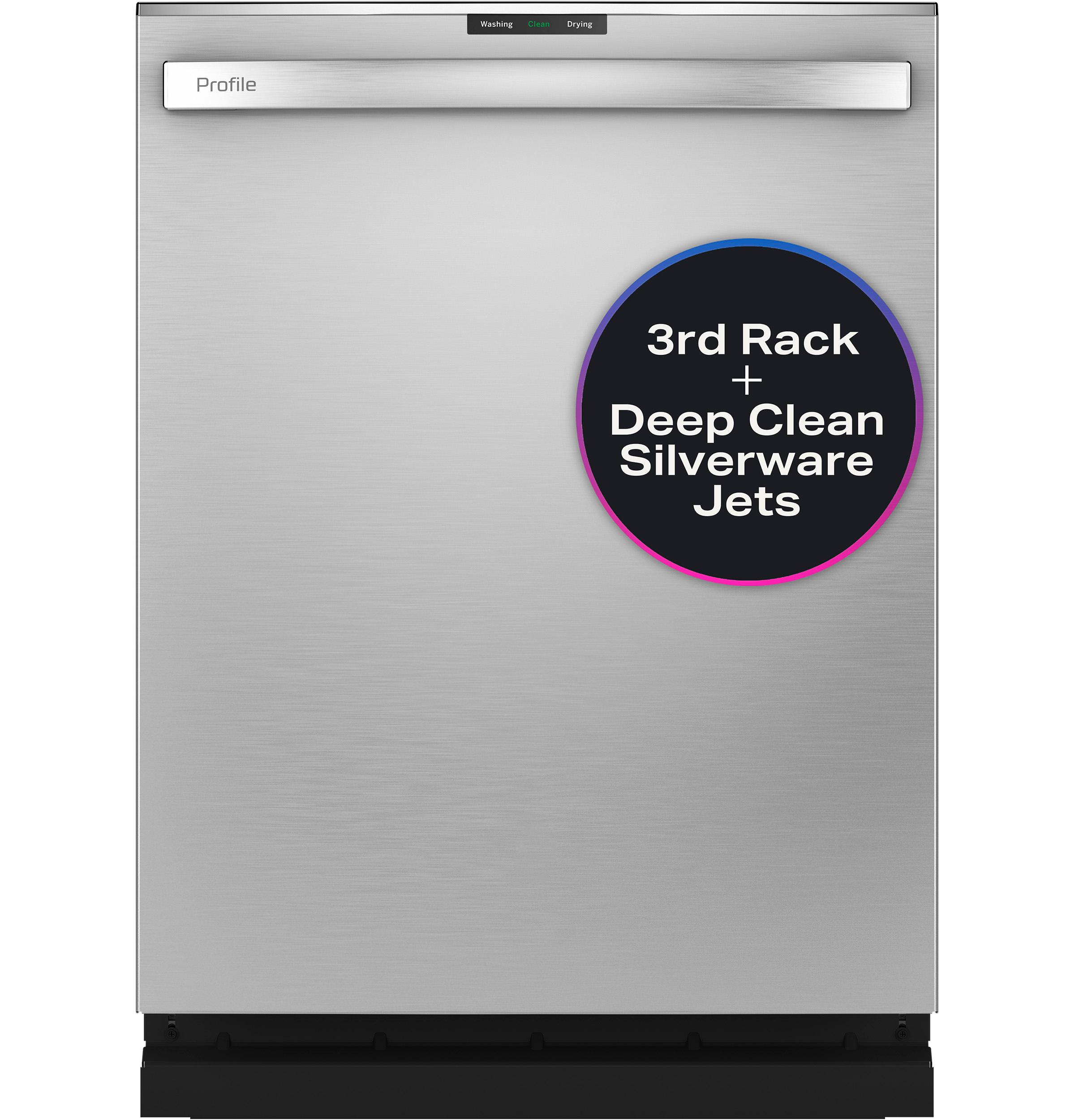 GE Profile™ Fingerprint Resistant Top Control with Stainless Steel Interior Dishwasher with Sanitize Cycle & Dry Boost with Fan Assist