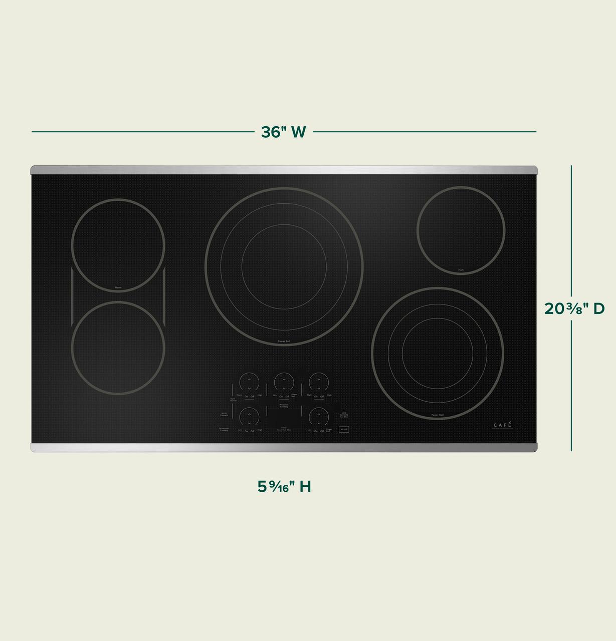 Cafe CEP90362TSS CAF(EBACK)™ 36" Touch-Control Electric Cooktop