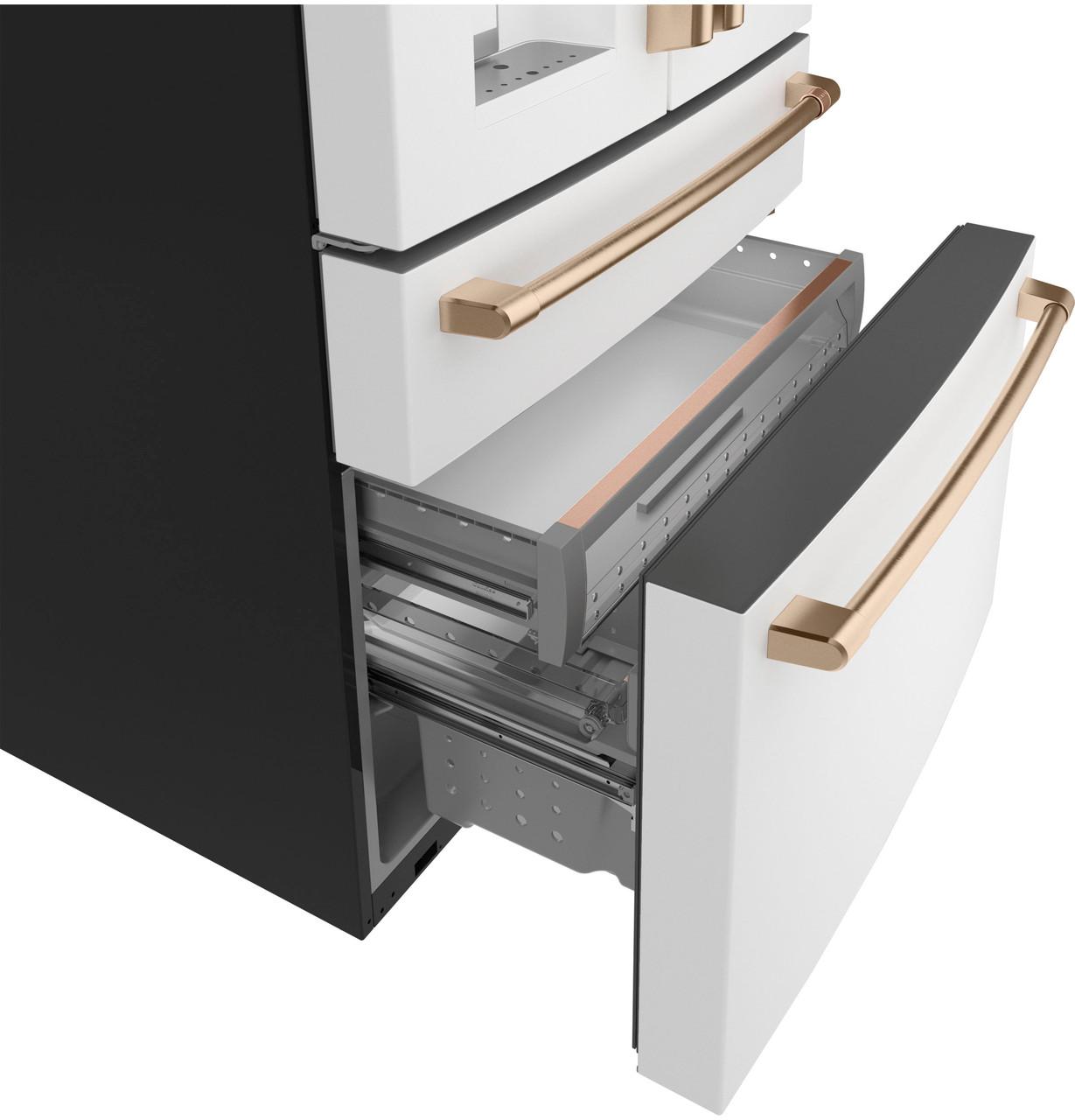 Cafe CXE22DP4PW2 CAF(EBACK)™ ENERGY STAR 22.3 Cu. Ft. Smart Counter-Depth 4-Door French-Door Refrigerator