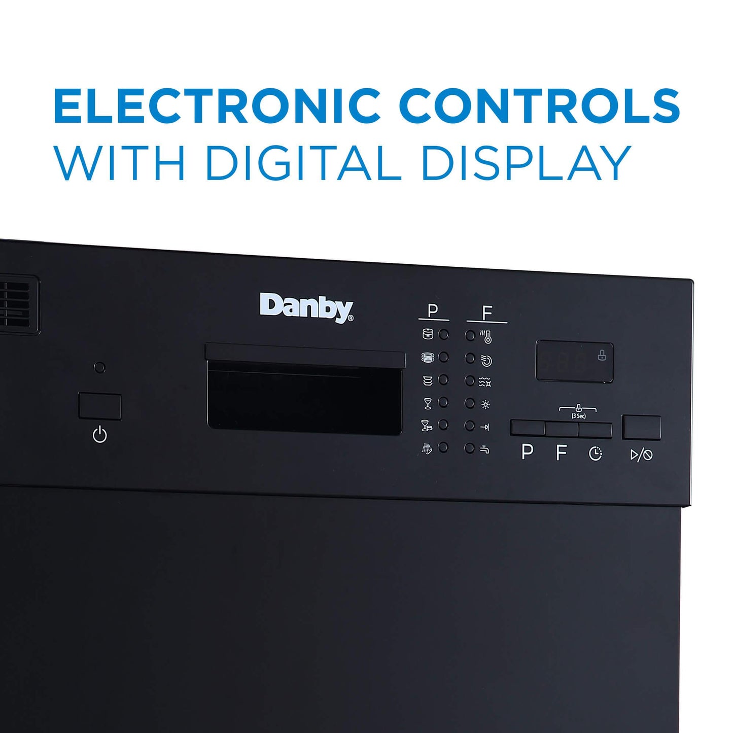 Danby 18" Wide Built-in Dishwasher in Black