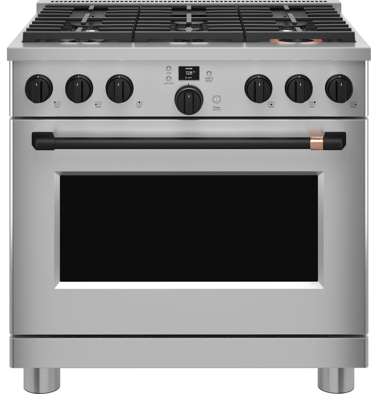 Cafe CGY366P2TS1 CAF(EBACK)™ 36" Smart All-Gas Commercial-Style Range with 6 Burners (Natural Gas)