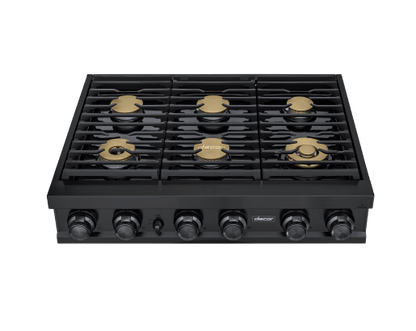 Dacor DTT36M876PM 36" Rangetop, Graphite Stainless Steel, Liquid Propane