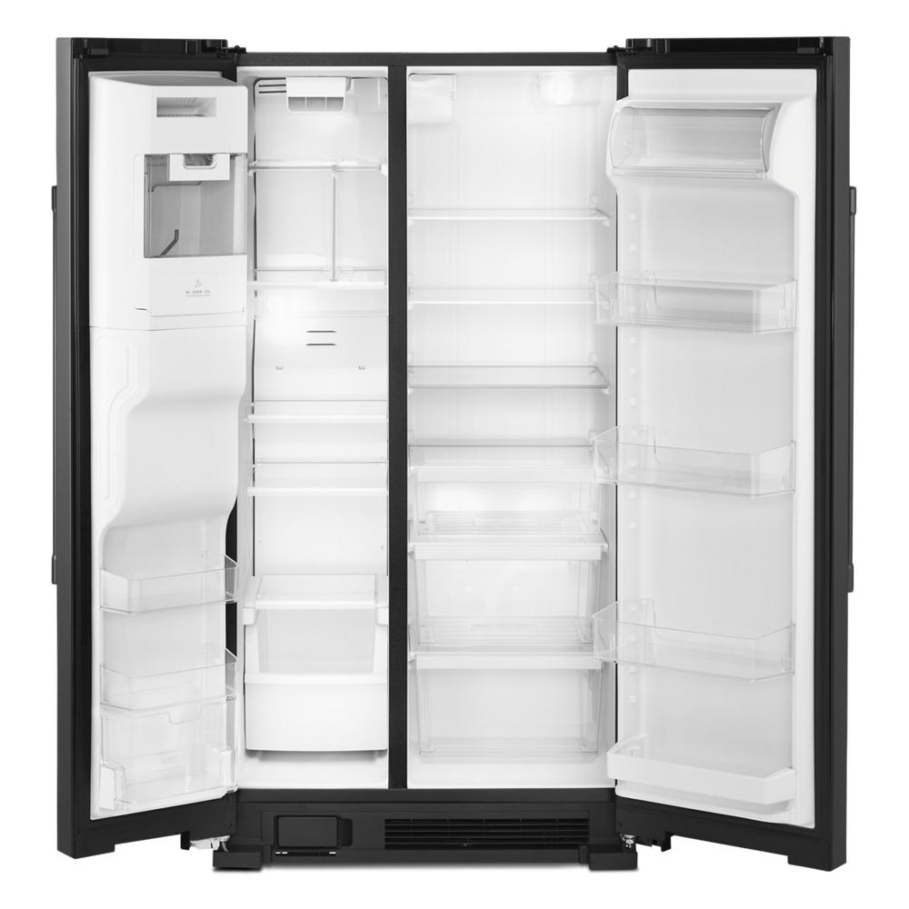 Maytag MSS25C4MGB 36-Inch Wide Side-by-Side Refrigerator with Exterior Ice and Water Dispenser - 25 Cu. Ft.