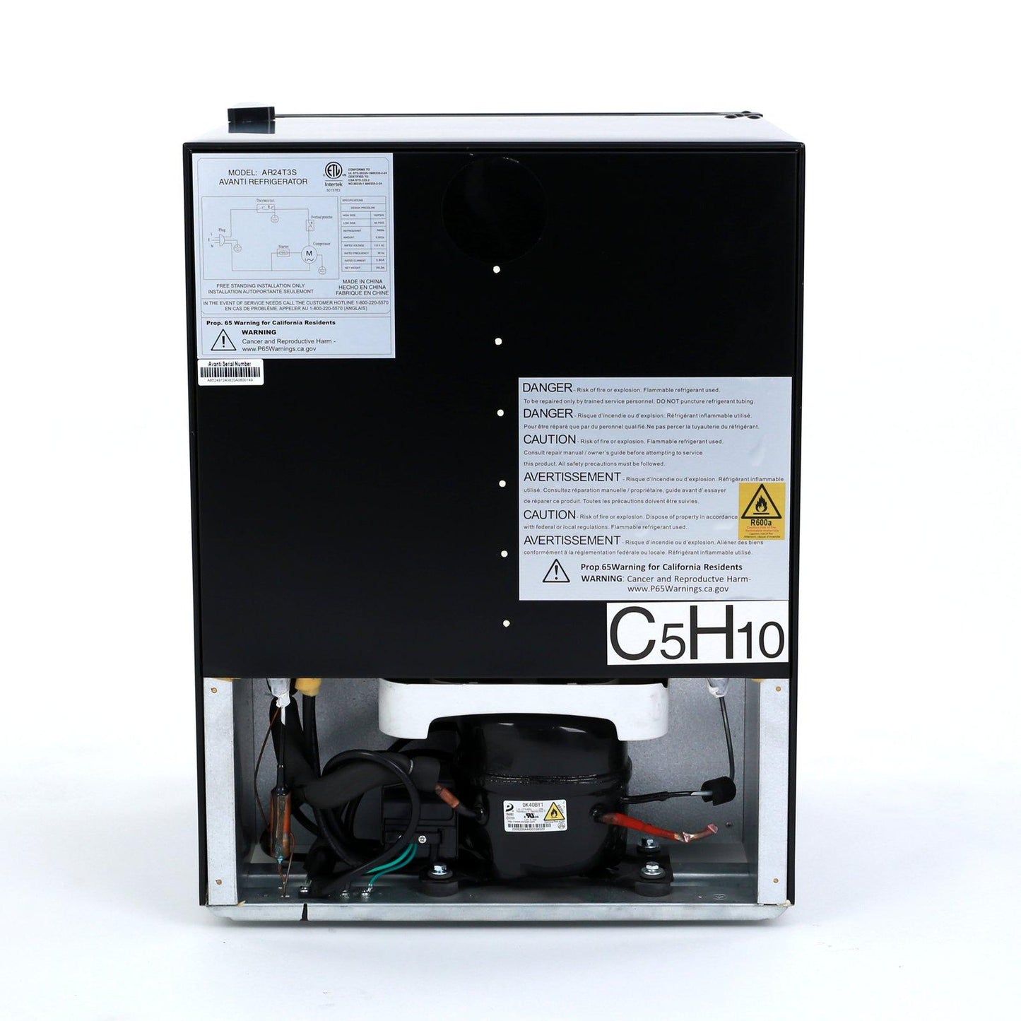 AR24T3S Avanti 2.4 cu. ft. Compact Refrigerator