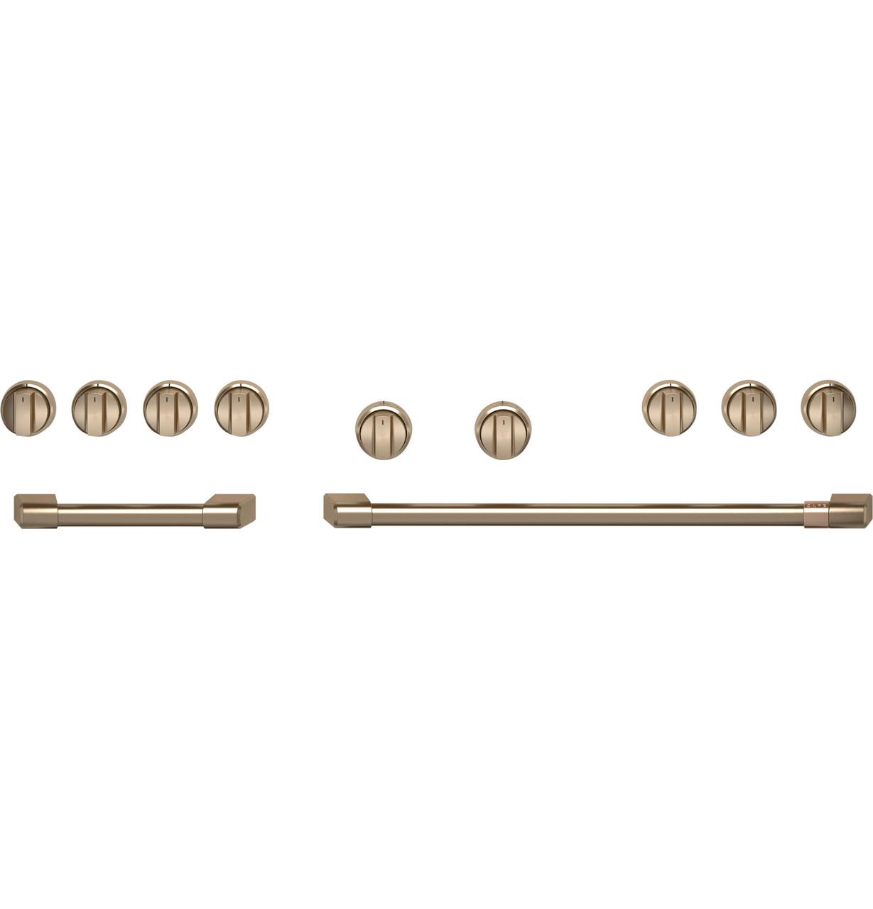 Cafe CXPR8HKPTBZ CAF(EBACK)™ 48" Brushed Bronze Handle & Knob Set for Pro Range and Rangetop