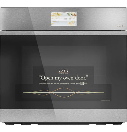 Cafe CTS90DM2NS5 CAF(EBACK)™ 30" Smart Built-In Convection Single Wall Oven in Platinum Glass