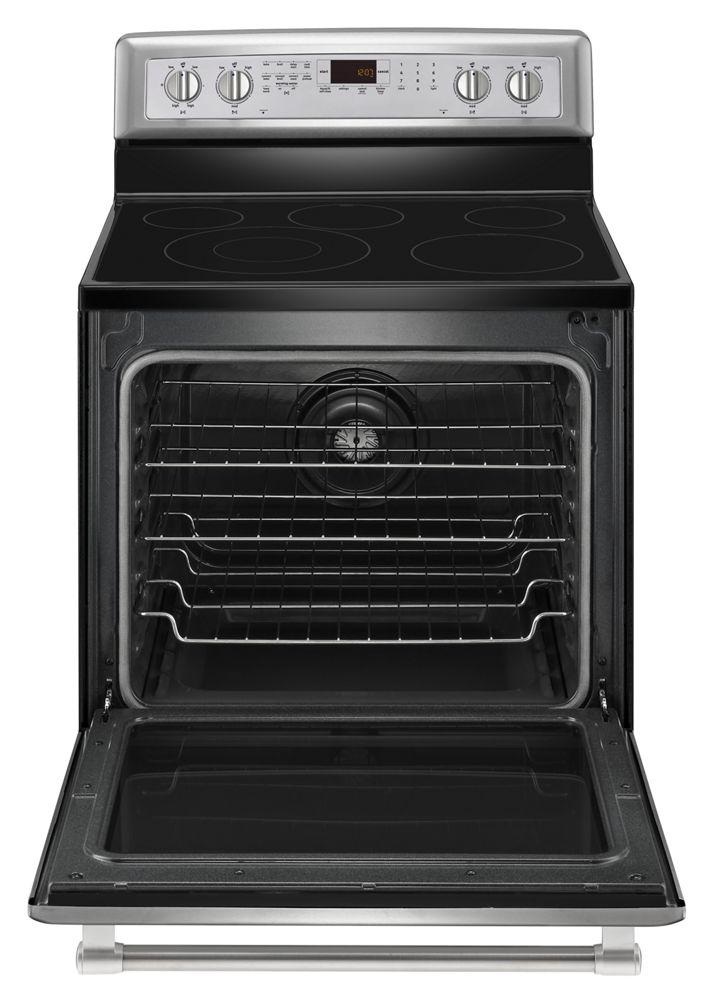 Maytag MER8800DS 30-inch Wide Electric Range with Convection and Power Preheat - 6.2 cu. ft.